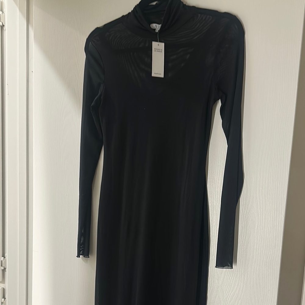 AFRM Elegant Black Long Sleeve Dress